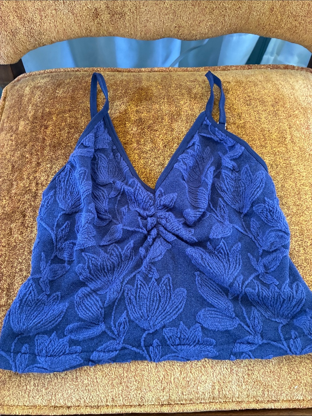 Ruched vneck camisole/crop top
